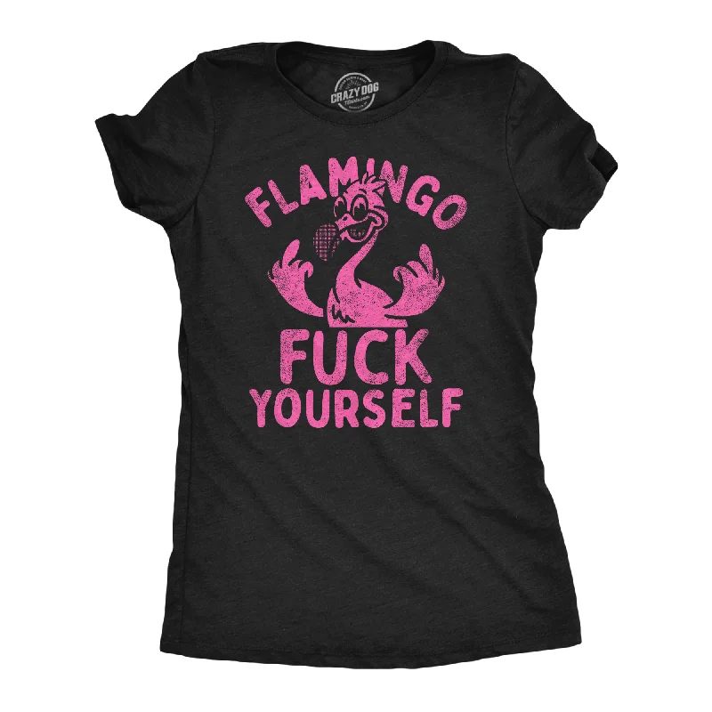 Embroidered Women T Shirt with Intricate DetailsFlamingo Fuck Yourself Women's T Shirt