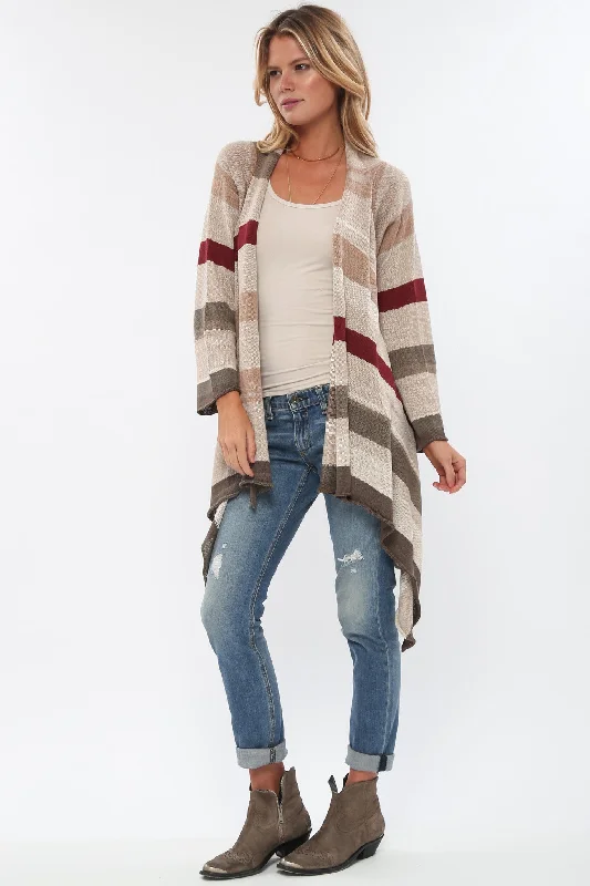 Cable - Knit Women Sweater with Intricate PatternsNaples Wrap Sweater in Sand City