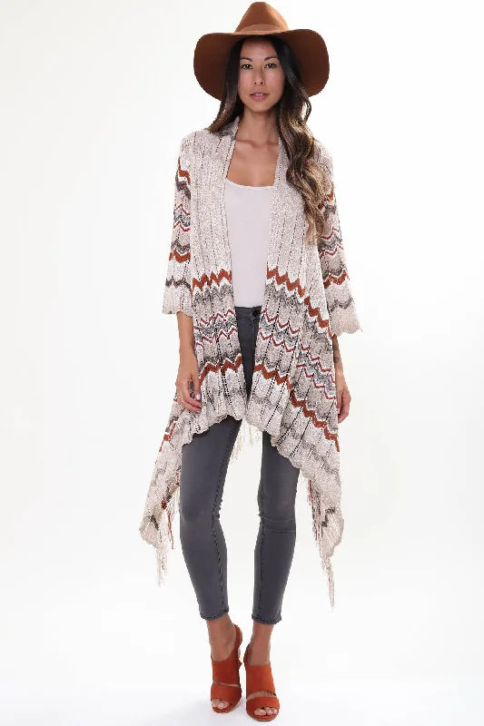 Color - Blocked Women Sweater for a Bold Fashion StatementRiver Fringe Sweater in Satchel