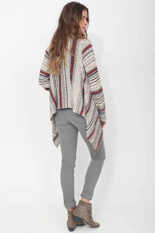 Striped Women Sweater with a Timeless PatternWynn Sweater in Chili Pepper