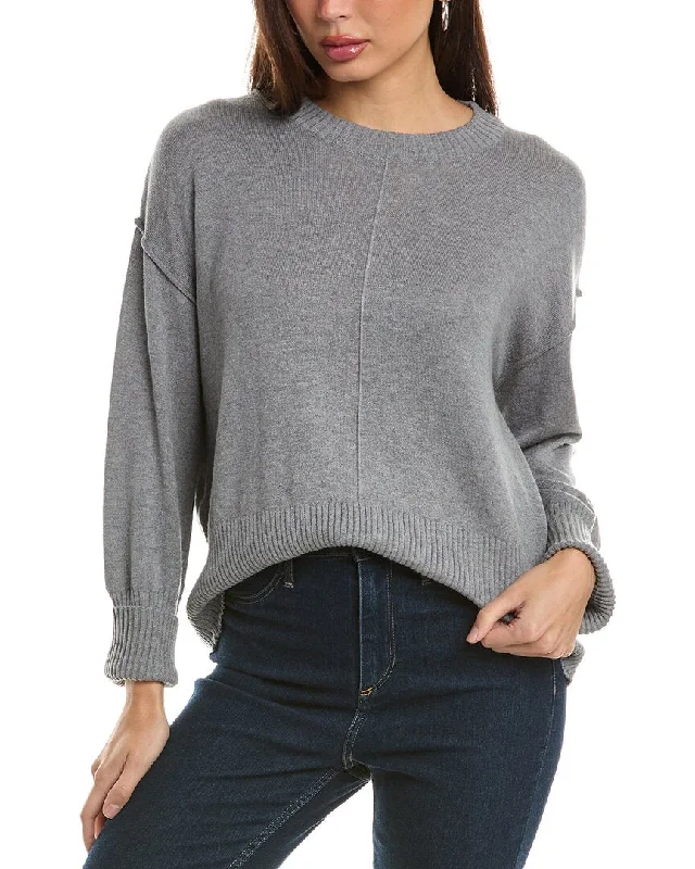 Open - Front Women Sweater for Easy LayeringHannah Rose Bungalow Boxy Cashmere-Blend Sweater