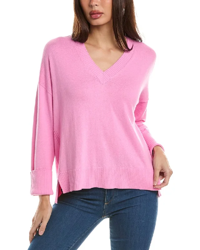 Organic Cotton Women Sweater for an Eco - Friendly ChoiceHannah Rose High-Low Cashmere-Blend Sweater