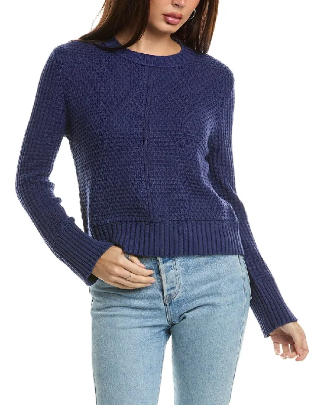 Button - Down Women Sweater for a Versatile LookHannah Rose Honeycomb Knit Cashmere-Blend Sweater