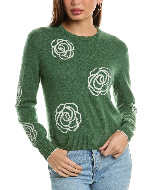 Oversized Women Sweater for a Cozy and Fashionable LookHannah Rose Rose Stamp Cashmere Sweater