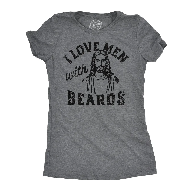 Tie - Dye Women T Shirt with a Bohemian VibeI Love Men With Beards Women's T Shirt