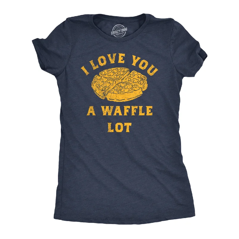 Sequined Women T Shirt for a Sparkly Night OutI Love You A Waffle Lot Women's T Shirt