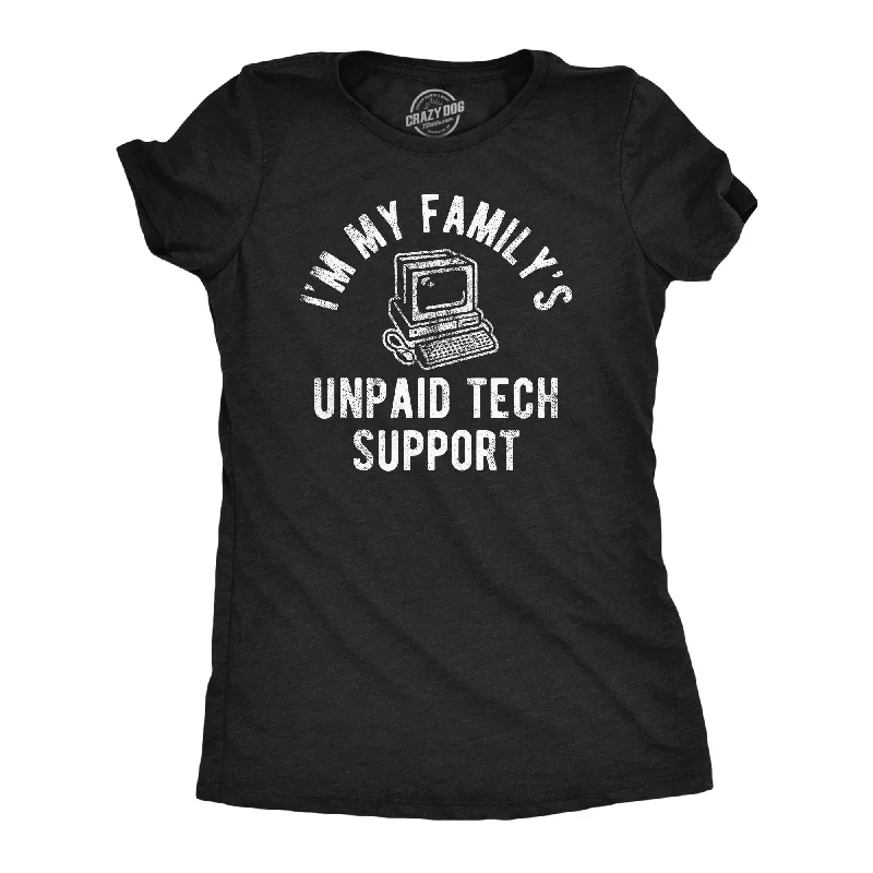 Striped Women T Shirt in a Classic PatternIm My Familys Unpaid Tech Support Women's T Shirt