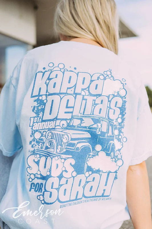 Crop Top Women T Shirt to Pair with High - Waisted BottomsKappa Delta Philanthropy Carwash Tee