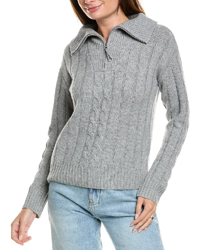 Mock - Neck Women Sweater for a Modern TwistKier+J Wool & Cashmere-Blend Pullover