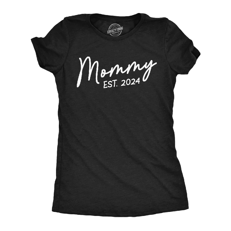 Sequined Women T Shirt for a Sparkly Night OutMommy Est 2024 Women's T Shirt