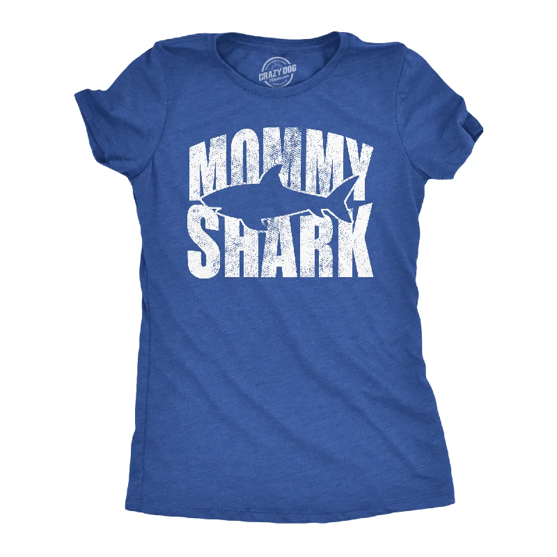 Moisture - Wicking Women T Shirt for Active LifestylesMommy Shark Silhouette Women's T Shirt