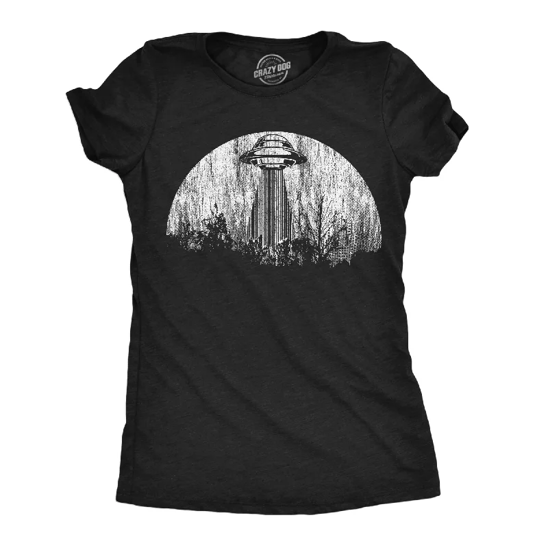 Tie - Dye Women T Shirt with a Bohemian VibeMoon UFO Women's T Shirt