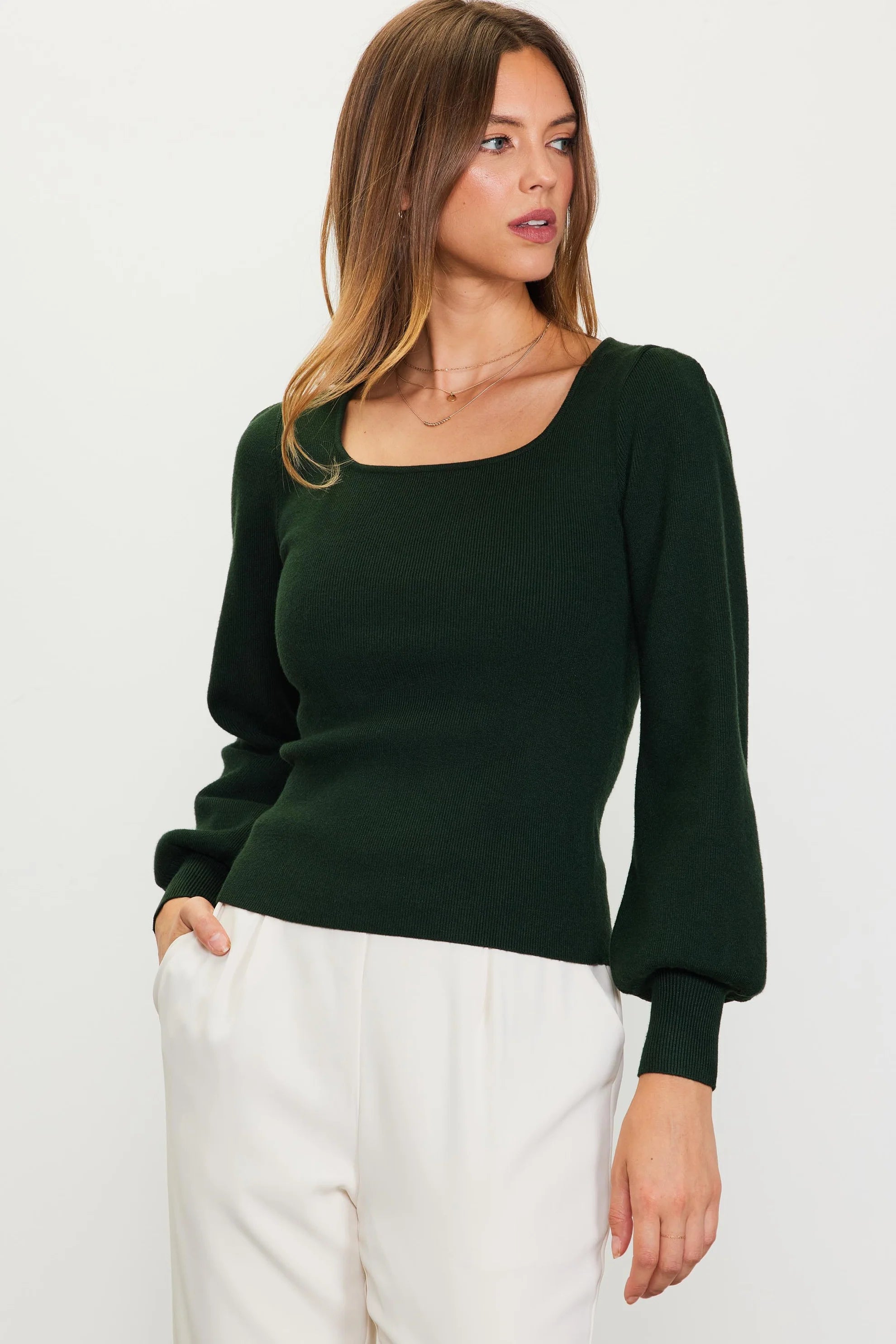 Button - Down Women Sweater for a Versatile LookShyanne Sweater Top - Hunter