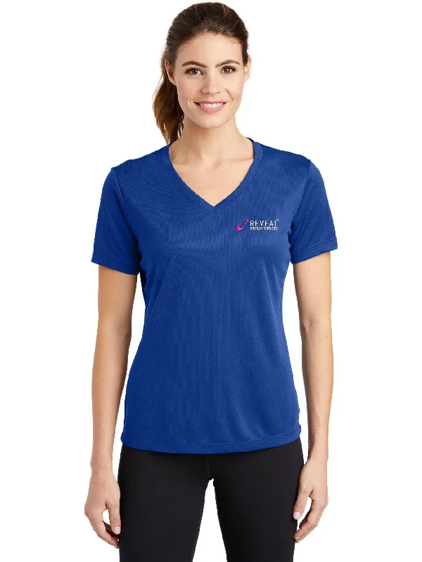 Moisture - Wicking Women T Shirt for Active LifestylesSport-Tek Ladies Posicharge Racermesh V-Neck Tee