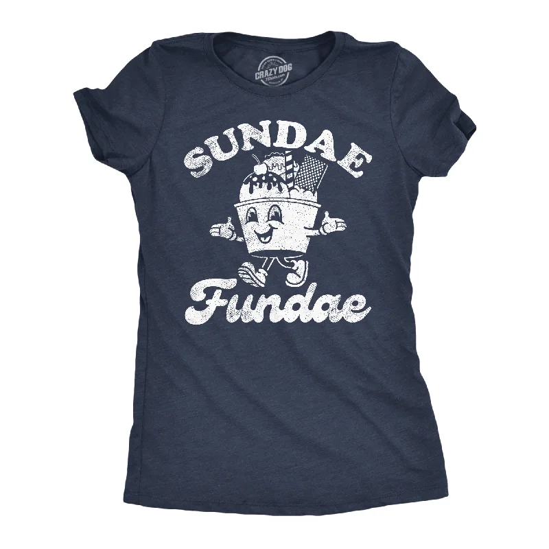 Crew Neck Women T Shirt with a Timeless DesignSundae Fundae Women's T Shirt