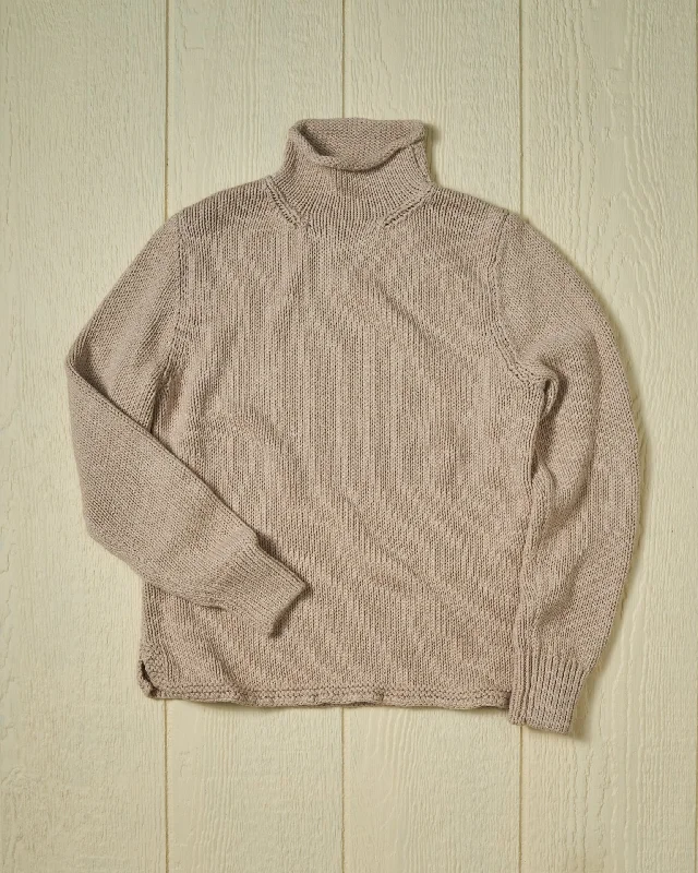 Organic Cotton Women Sweater for an Eco - Friendly ChoiceWomen's Fisherman's Sweater in Oatmeal