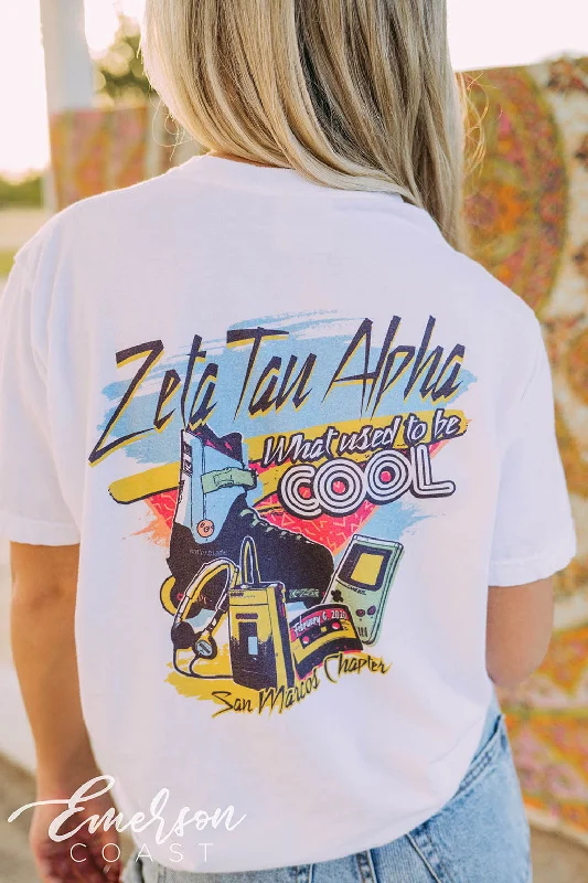 Pocketed Women T Shirt for Added FunctionalityZeta Tau Alpha Function What Used To Be Cool Tee