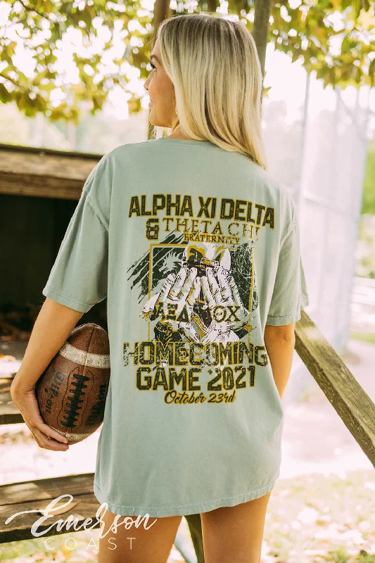 Muscle Women T Shirt for a Sporty and Casual LookAlpha Xi Delta Homecoming Game Day Tee