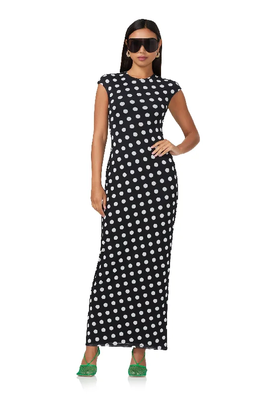 Off - the - Shoulder Women Dress for a Romantic and Feminine LookCody Maxi Dress - Diagonal Dot