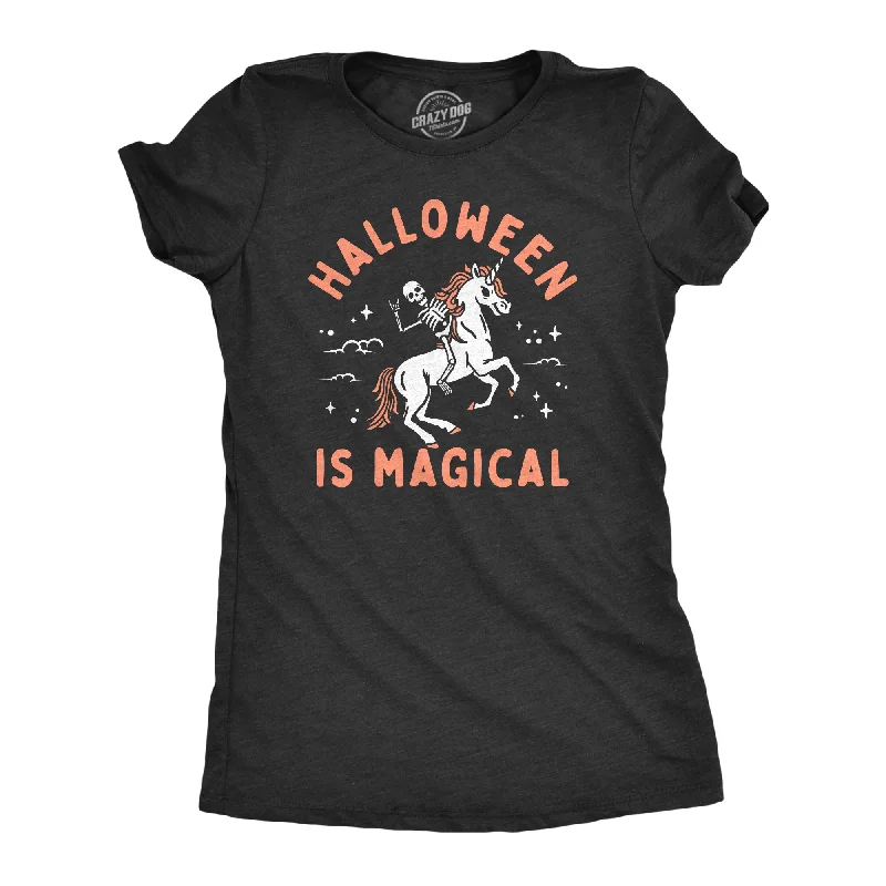 Embroidered Women T Shirt with Intricate DetailsHalloween Is Magical Women's T Shirt