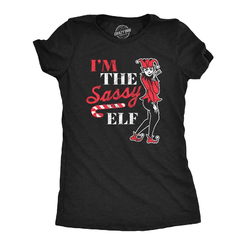 Graphic Print Women T Shirt for a Trendy StatementIm The Sassy Elf Women's T Shirt