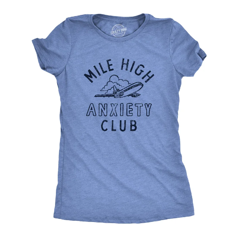 Puff Sleeve Women T Shirt for a Fashion - Forward LookMile High Anxiety Club Women's T Shirt