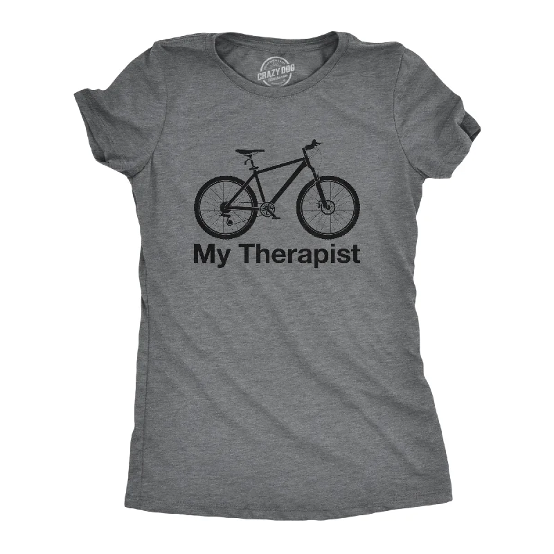 Puff Sleeve Women T Shirt for a Fashion - Forward LookMy Therapist Bicycle Women's T Shirt