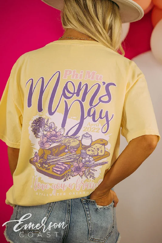 Tie - Dye Women T Shirt with a Bohemian VibePhi Mu Moms Day Brunch Tee