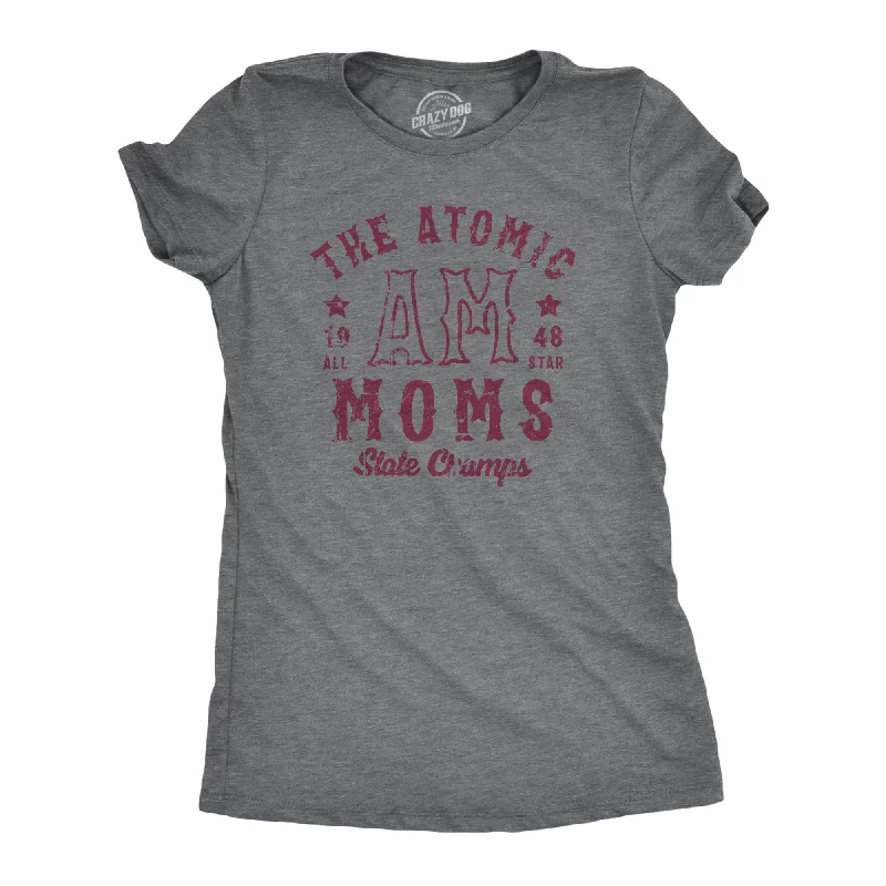 Long Sleeve Women T Shirt for Cooler WeatherThe Atomic Moms State Champs Women's T Shirt