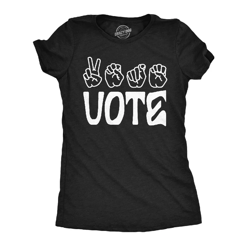 Plus Size Women T Shirt for a Comfortable and Flattering FitVote Sign Language Women's T Shirt