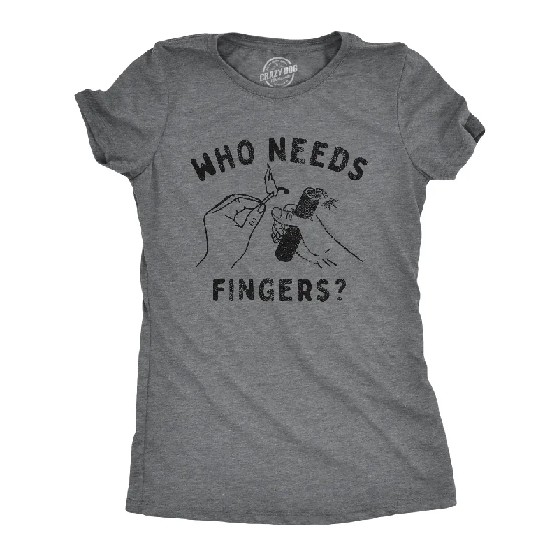 Pocketed Women T Shirt for Added FunctionalityWho Needs Fingers Women's T Shirt