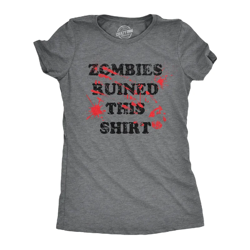 Sequined Women T Shirt for a Sparkly Night OutZombies Ruined This Shirt Women's T Shirt