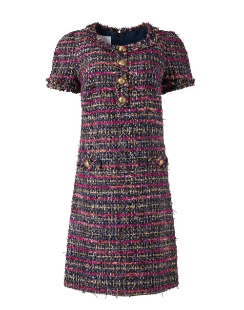 Mermaid - Style Women Dress with a Fitted Silhouette for Special OccasionsChimen Multi Tweed Dress