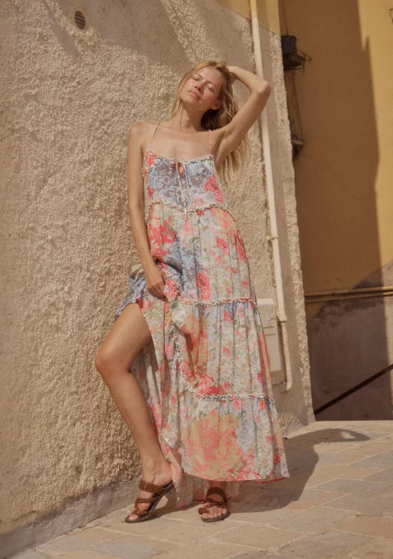 Ruffled Women Dress with Multiple Layers for a Playful and Girly StyleConstance Maxi Dress