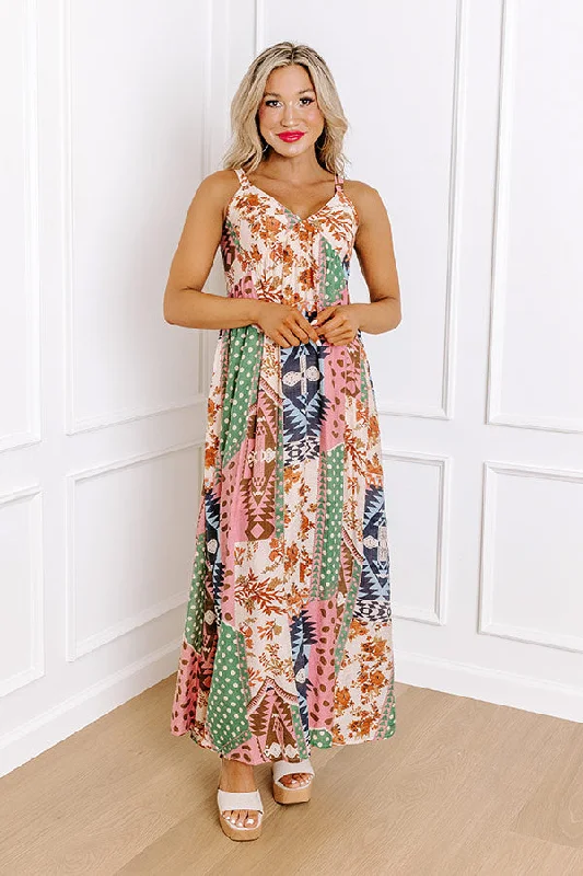 Pleated Women Dress with a Timeless and Elegant TextureCute As Can Be Color Block Maxi Dress