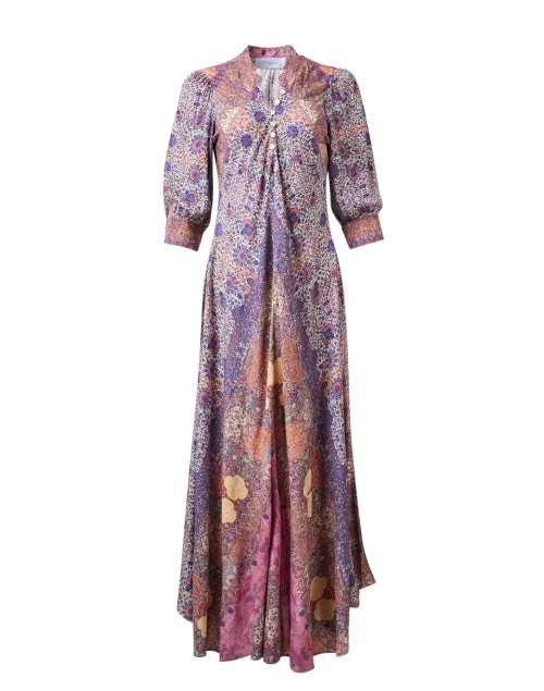 Off - the - Shoulder Women Dress for a Romantic and Feminine LookDaphne Multi Print Maxi Dress