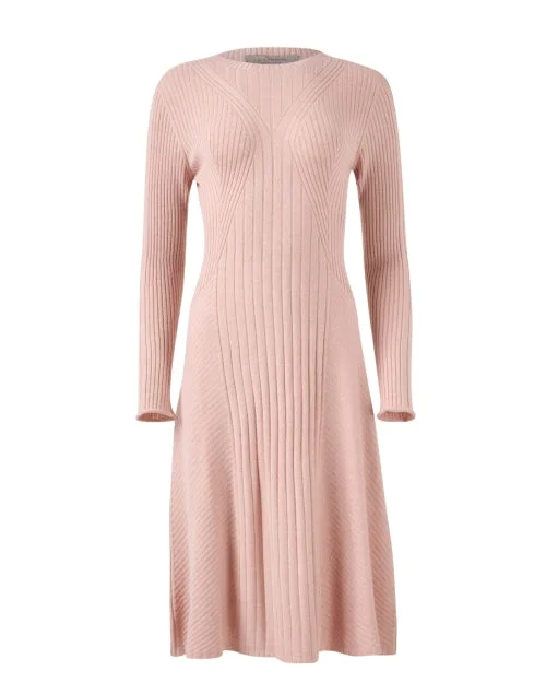 Off - the - Shoulder Women Dress for a Romantic and Feminine LookPink Cashmere Knit Dress