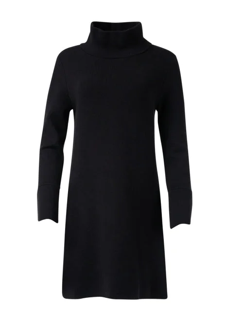 Ball Gown Women Dress with a Full Skirt for a Princess - like LookLaura Black Cotton Cashmere Tunic Dress