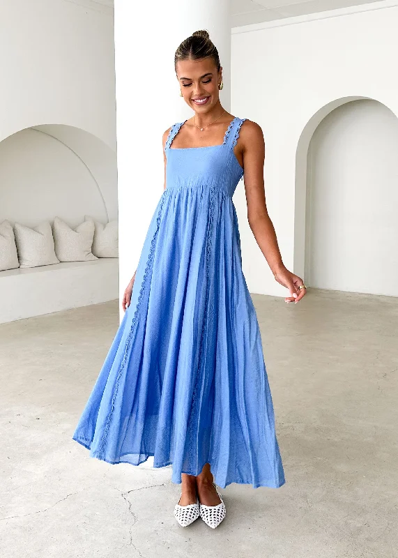 Empire Waist Women Dress to Accentuate the Bust and Conceal the WaistOrion Maxi Dress - Blue