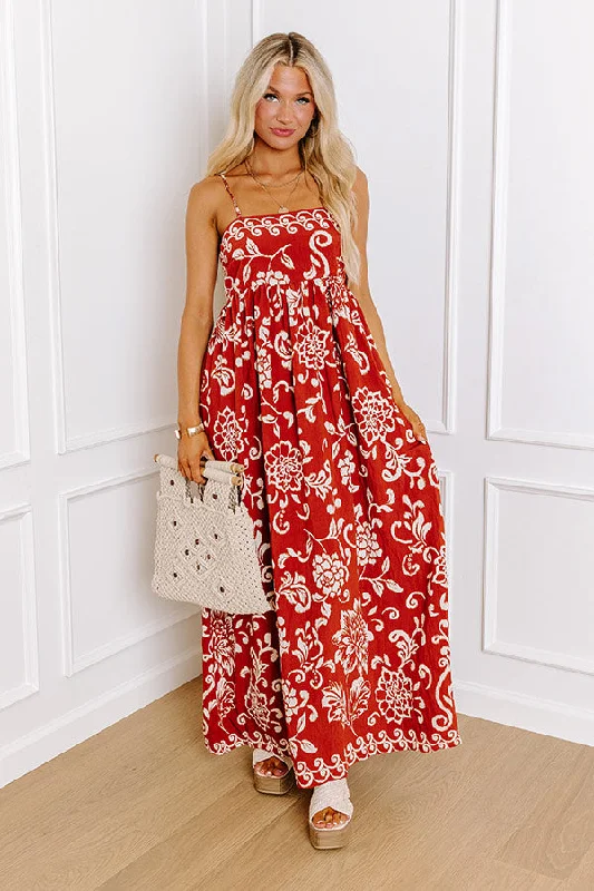 Empire Waist Women Dress to Accentuate the Bust and Conceal the WaistTucson Sunset Floral Maxi Dress