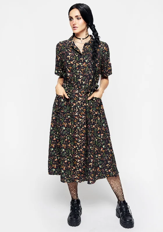 Off - the - Shoulder Women Dress for a Romantic and Feminine LookVasilisa Midi Shirt Dress