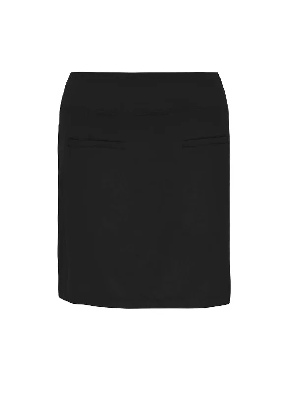 Embroidered Women Shorts with Intricate Designs23472 Black Skort