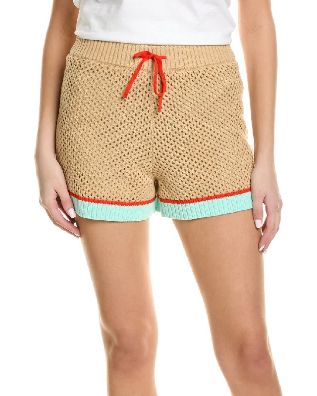 High - Waisted Women Shorts for a Retro and Flattering Look525 America Crochet Colorblock Short