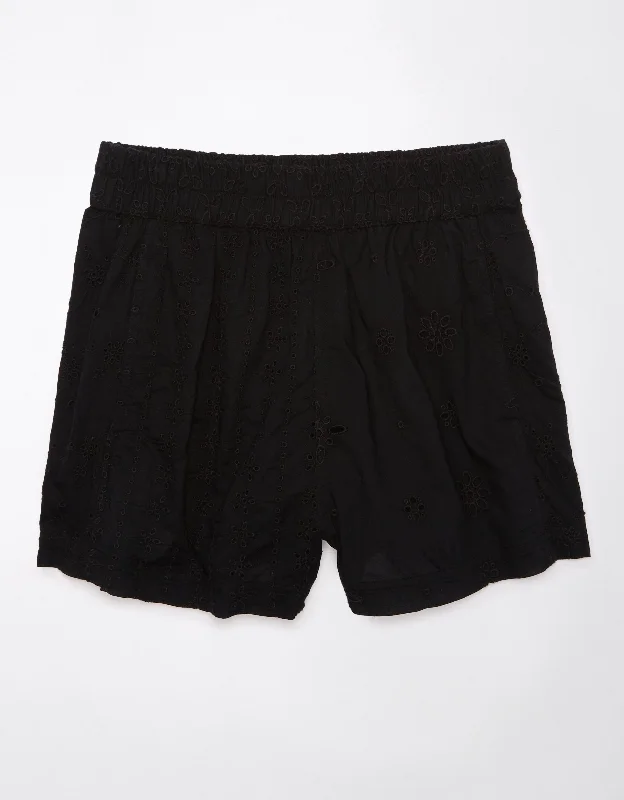 Belted Women Shorts to Enhance the WaistlineAE Eyelet Short