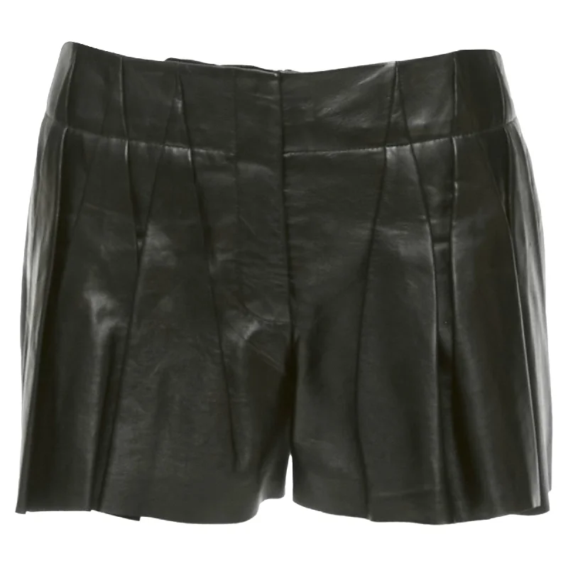 Printed Floral Women Shorts for a Summer - Ready StyleAlexander Wang Lambskin Leather Pleated Front Shorts