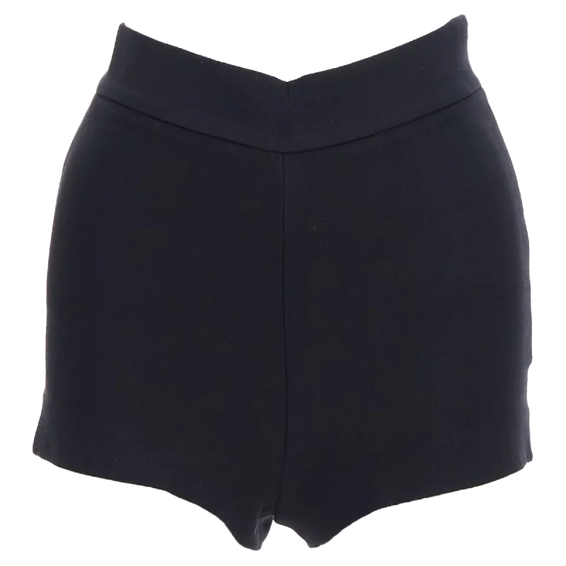 Elastic Waist Women Shorts for Easy Wear and ComfortChristian Dior Wool Silk Crepe Back Darted High Waisted Shorts