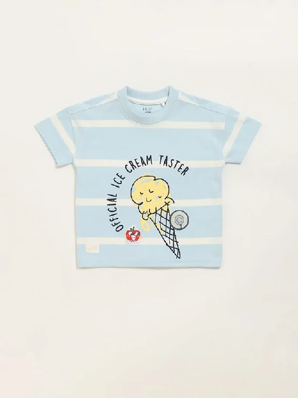 Jeanette Women Shorts with a Soft and Comfortable FeelHOP Kids Light Blue Ice-Cream Design T-Shirt