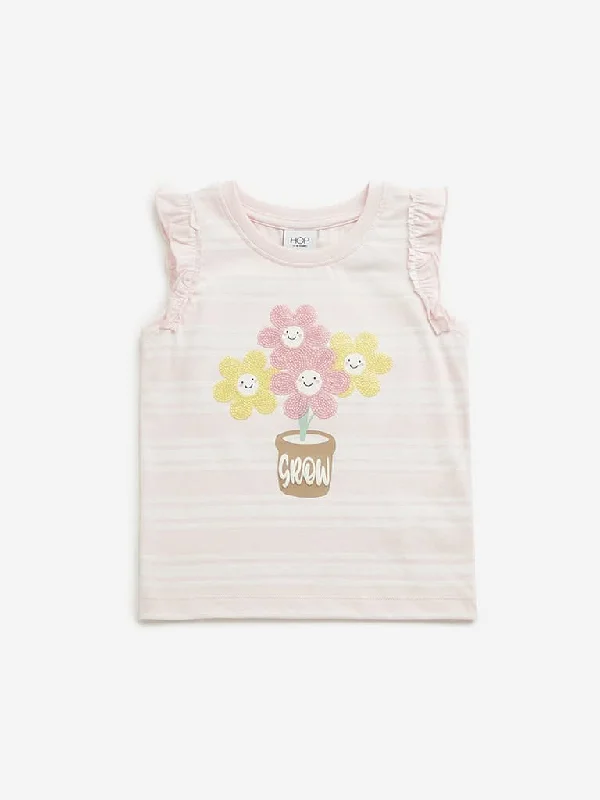 Cuffed Women Shorts for a Laid - Back and Trendy LookHOP Kids Light Pink Floral Top