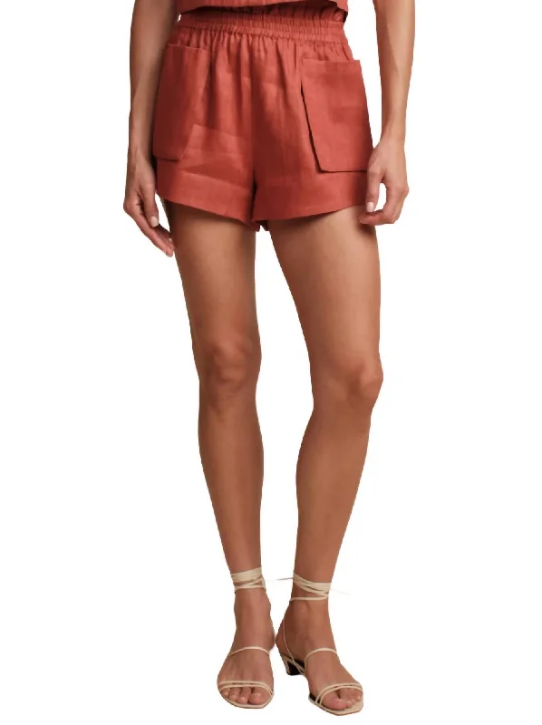 Patterned Geometric Women Shorts for a Modern AppealMira Short In Tandoori