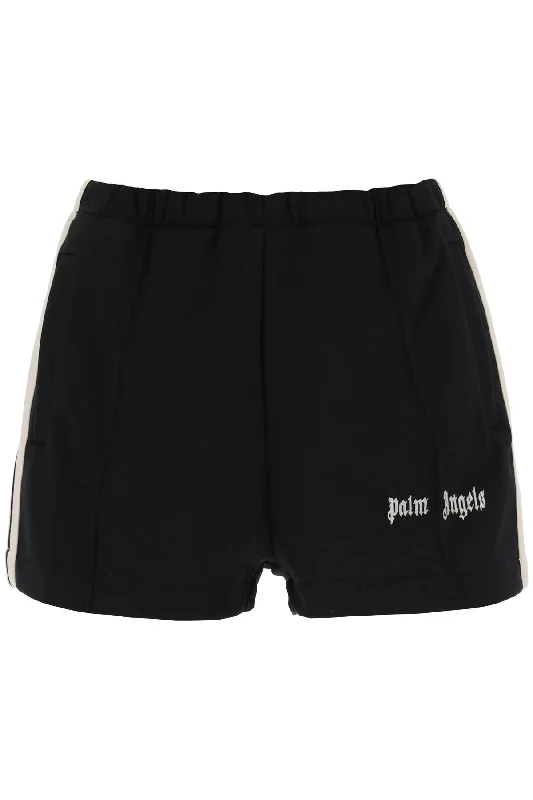 Twill Women Shorts with a Smooth Texture and DurabilityPalm Angels Women's Track Shorts With Contrast Bands